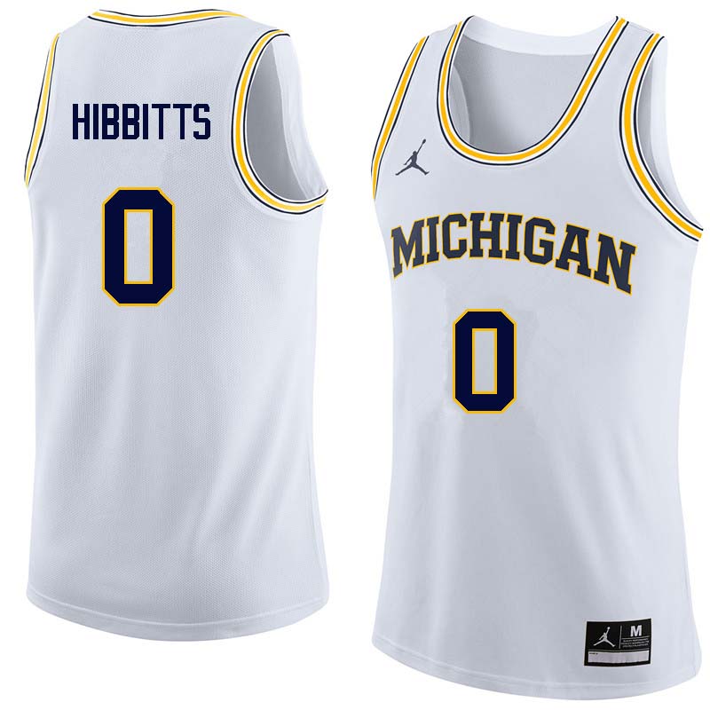 Men #0 Brent Hibbitts Michigan Wolverines College Basketball Jerseys Sale-White - Click Image to Close